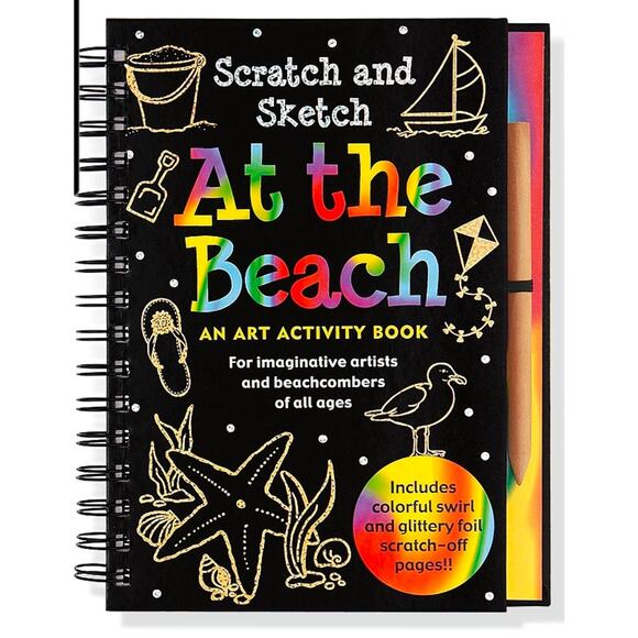 Scratch & Sketch At the Beach (Trace-Along): An Art Activity Book - Picture 1 of 5